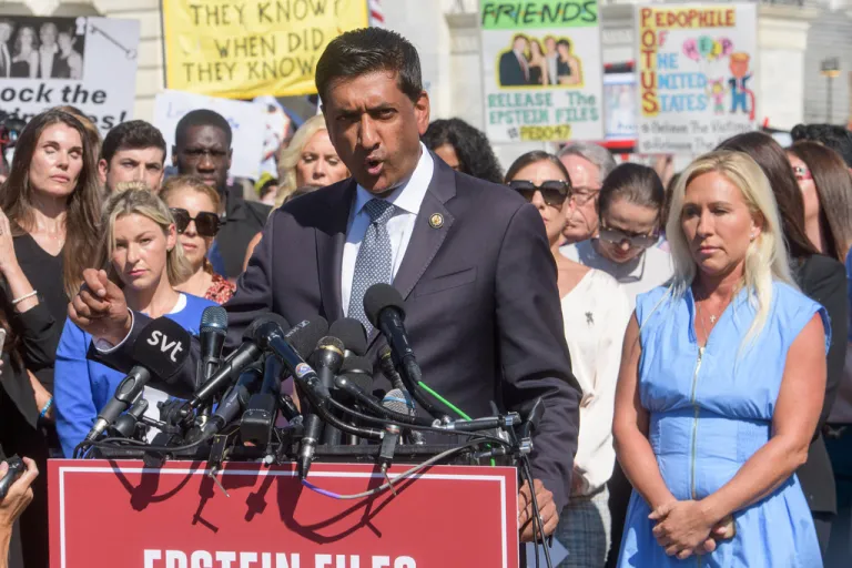 Ro Khanna speaks during a press conference