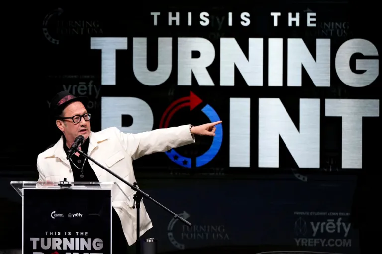 Actor and comedian Rob Schneider speaks during the 