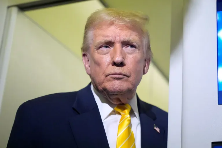 Donald Trump aboard Air Force One.