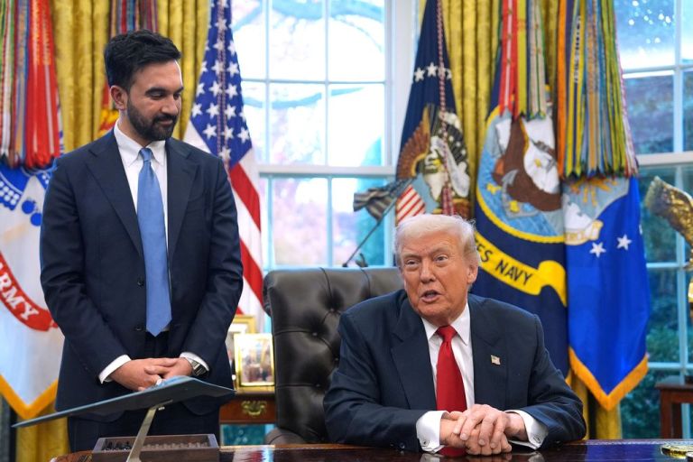 Trump and Mamdani in the Oval Office.