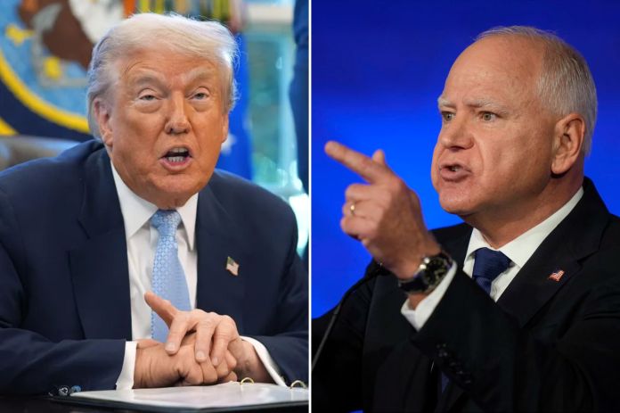 Tim Walz responds to Trump’s jab with call to ‘release the MRI results’