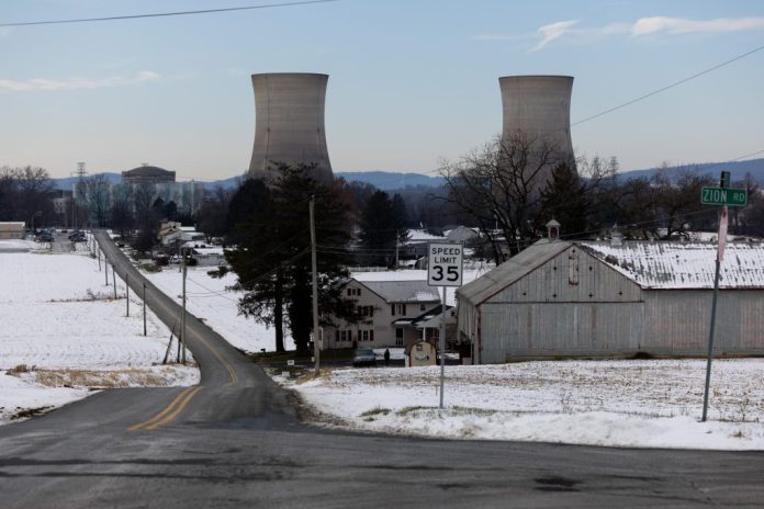 The Crane Clean Energy Center, formerly known as Three Mile Island, in Middletown, Pennsylvania.