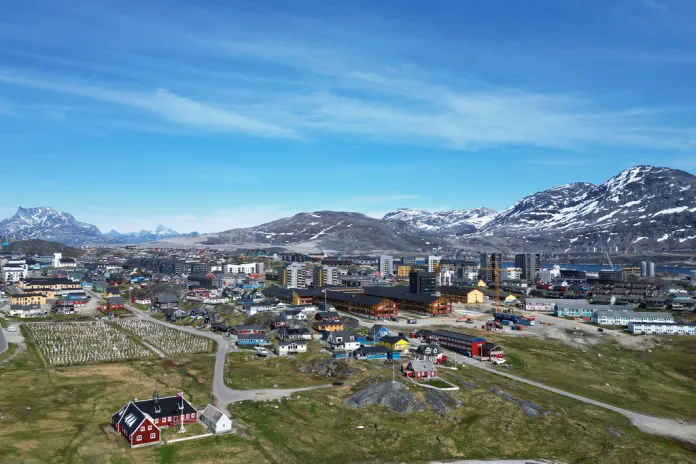 Houses in Nuuk, Greenland.