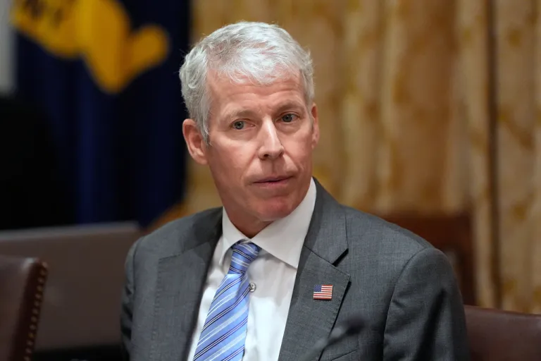 Energy Secretary Chris Wright listens as President Donald Trump meets with Argentina's President Javier Milei.