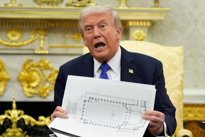 Trump says WH ballroom ‘under budget and ahead of schedule’