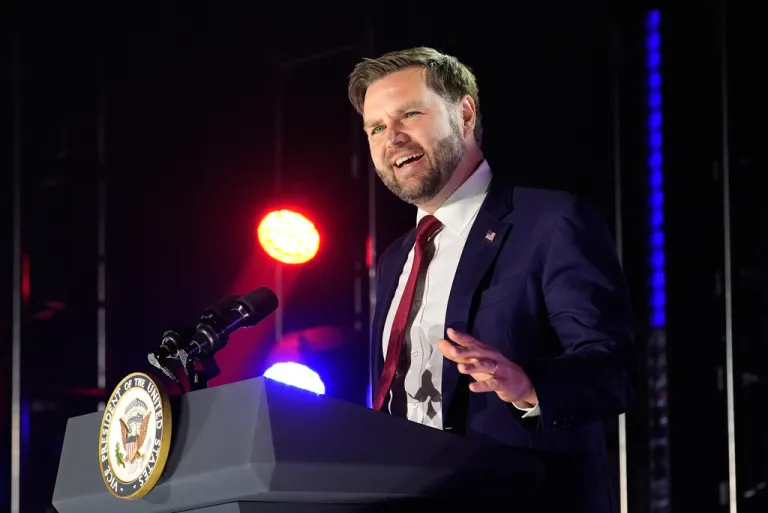 Vice President JD Vance speaks during a 