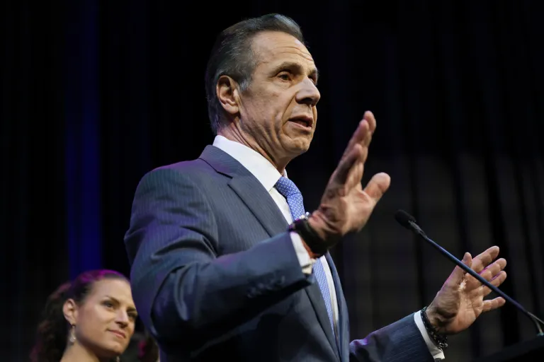 Andrew Cuomo speaks while conceding the mayoral race to Zohran Mamdani.