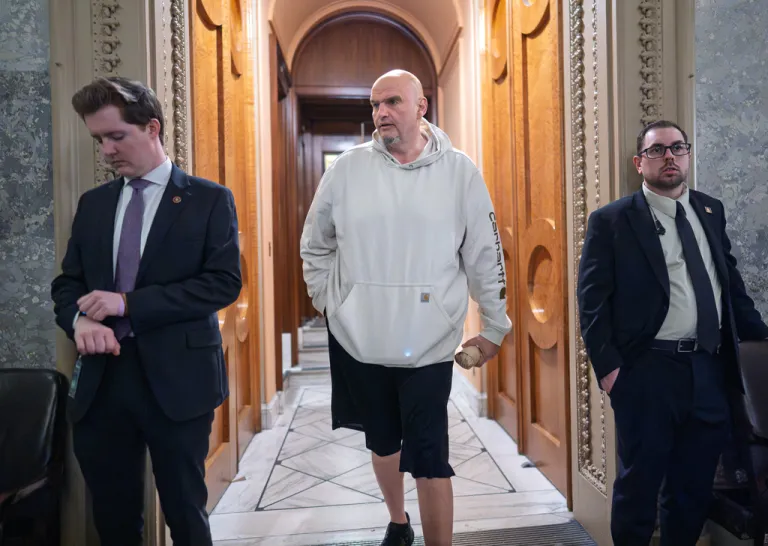 Sen. John Fetterman, D-Pa., at the Capitol in Washington, Monday, Nov. 10, 2025