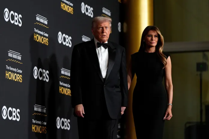 Donald Trump and Melania Trump at the Kennedy Center Honors