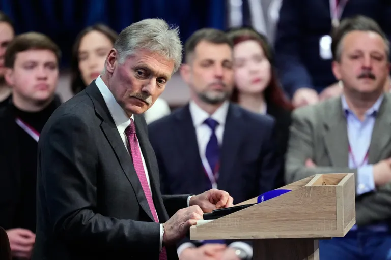 Kremlin spokesman Dmitry Peskov attends Russian President Vladimir Putin's annual news conference and call-in show at the Gostinny Dvor in Moscow.