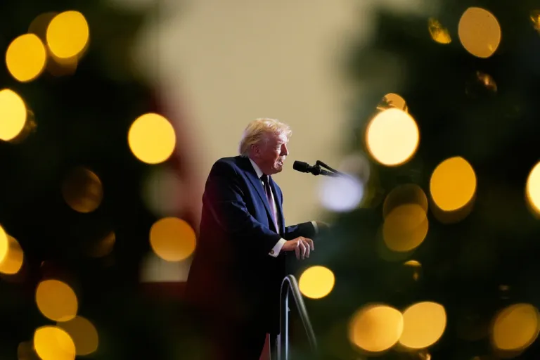 President Donald Trump speaks at a campaign event, Friday, Dec.19, 2025, in Rocky Mount, N.C.