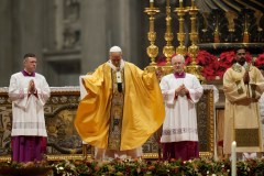 Pope Leo delivers first Christmas Eve Mass, calls for compassion toward Palestinians and refugees