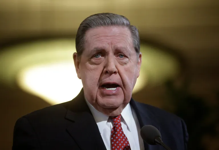 FILE - Jeffrey R. Holland, member of the quorum of the twelve apostles, speaks during a news conference at the Conference Center, in Salt Lake City, Jan. 27, 2015.