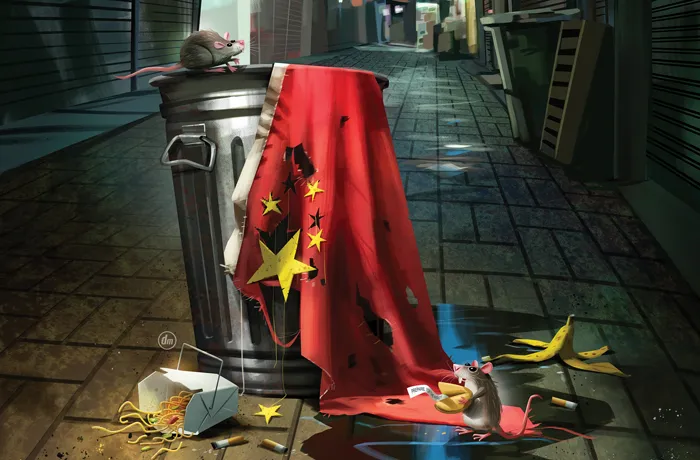 Illlustration by Dean MacAdam for the Washington Examiner Garbage Generation China Beijing