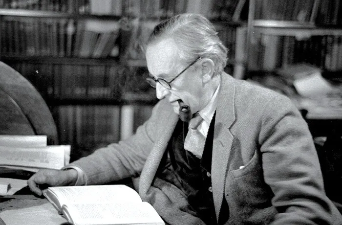 J.R.R. Tolkien on Dec. 2, 1955. (Haywood Magee/Picture Post/Hulton Archive/Getty Images)