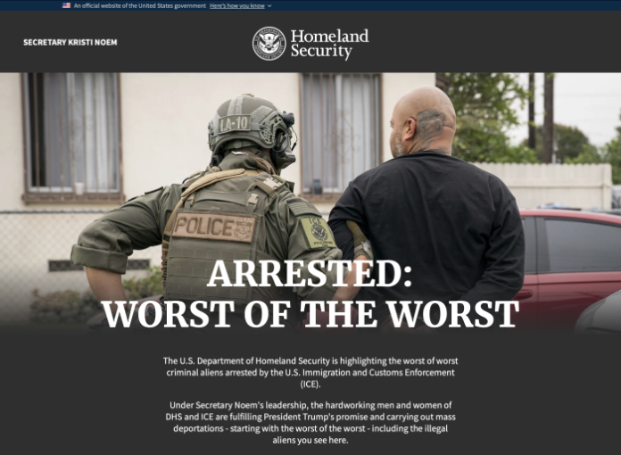 Screenshot: wow.dhs.gov