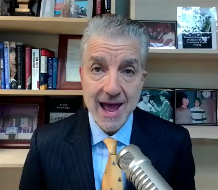 Man speaking into a microphone