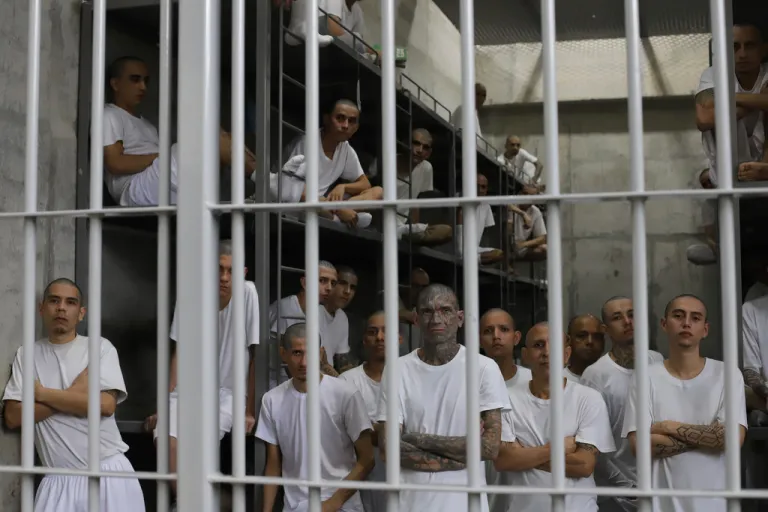 Inmates attend a class.