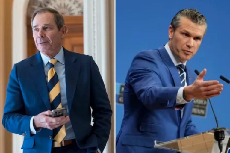 Collage of John Curtis and Pete Hegseth