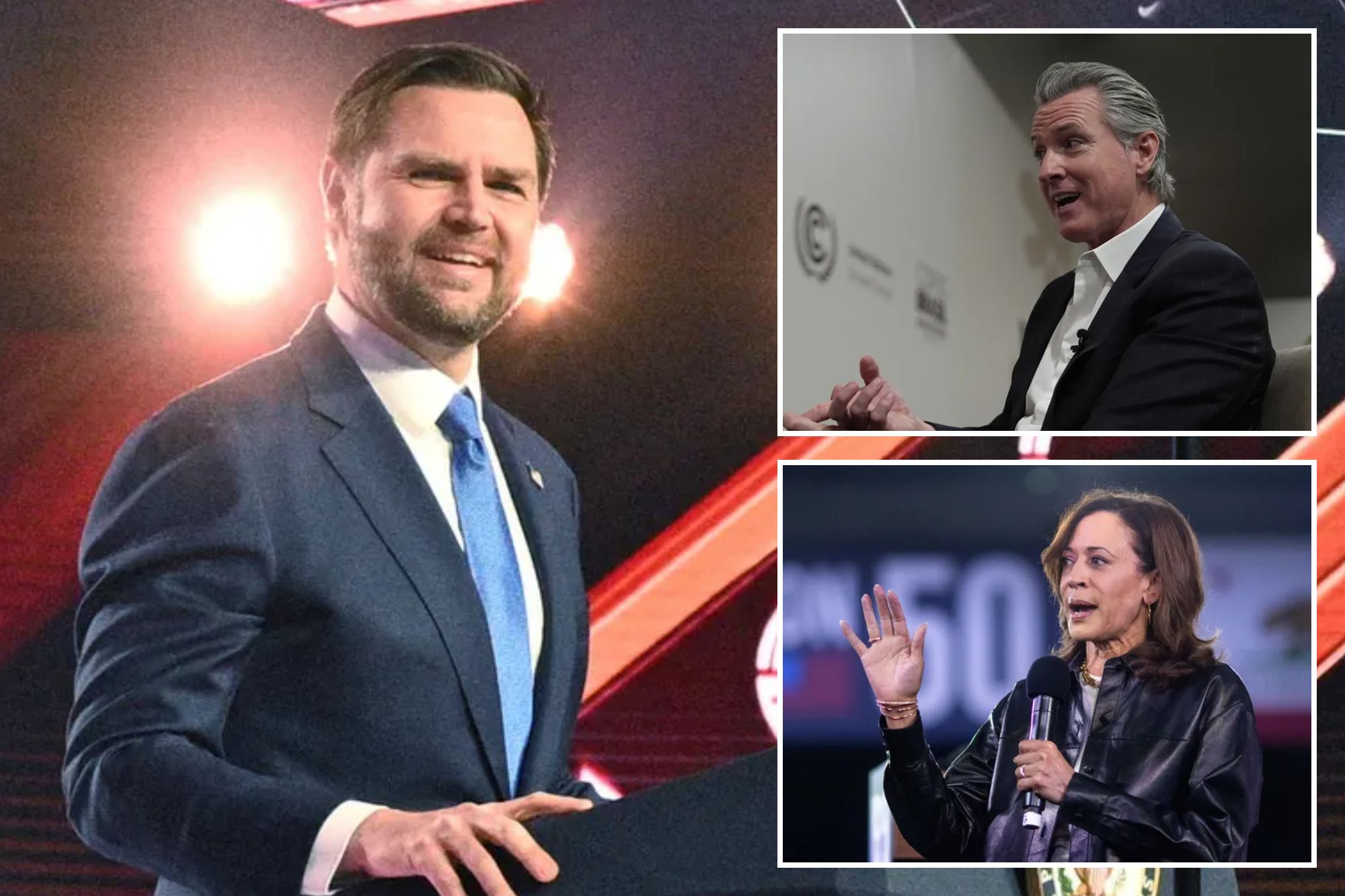 Vance swings at Newsom and Harris following 2028 endorsements at AmericaFest