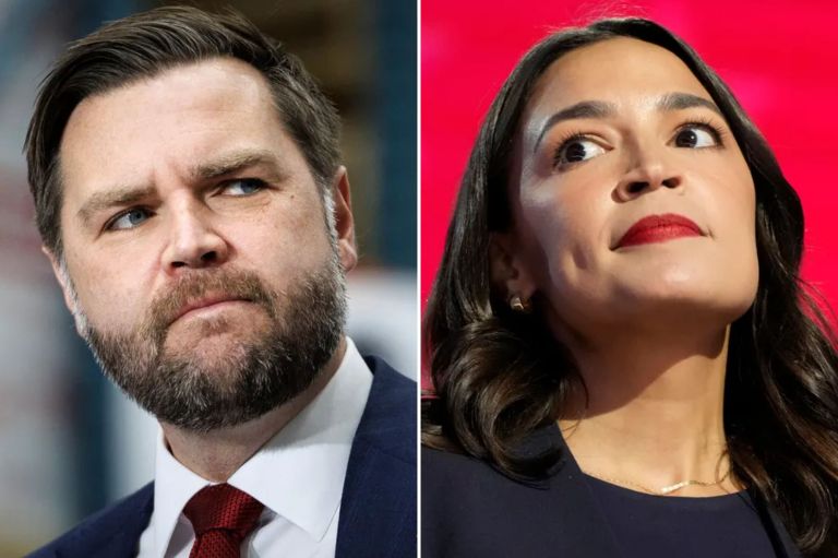 JD Vance and Alexandria Ocasio-Cortez 