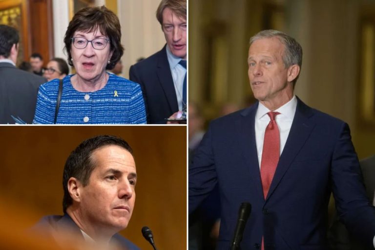 Senate Appropriations Committee Chairwoman Susan Collins (R-ME), Senate Majority Leader John Thune (R-SD), and Rep. Jodey Arrington (R-TX)