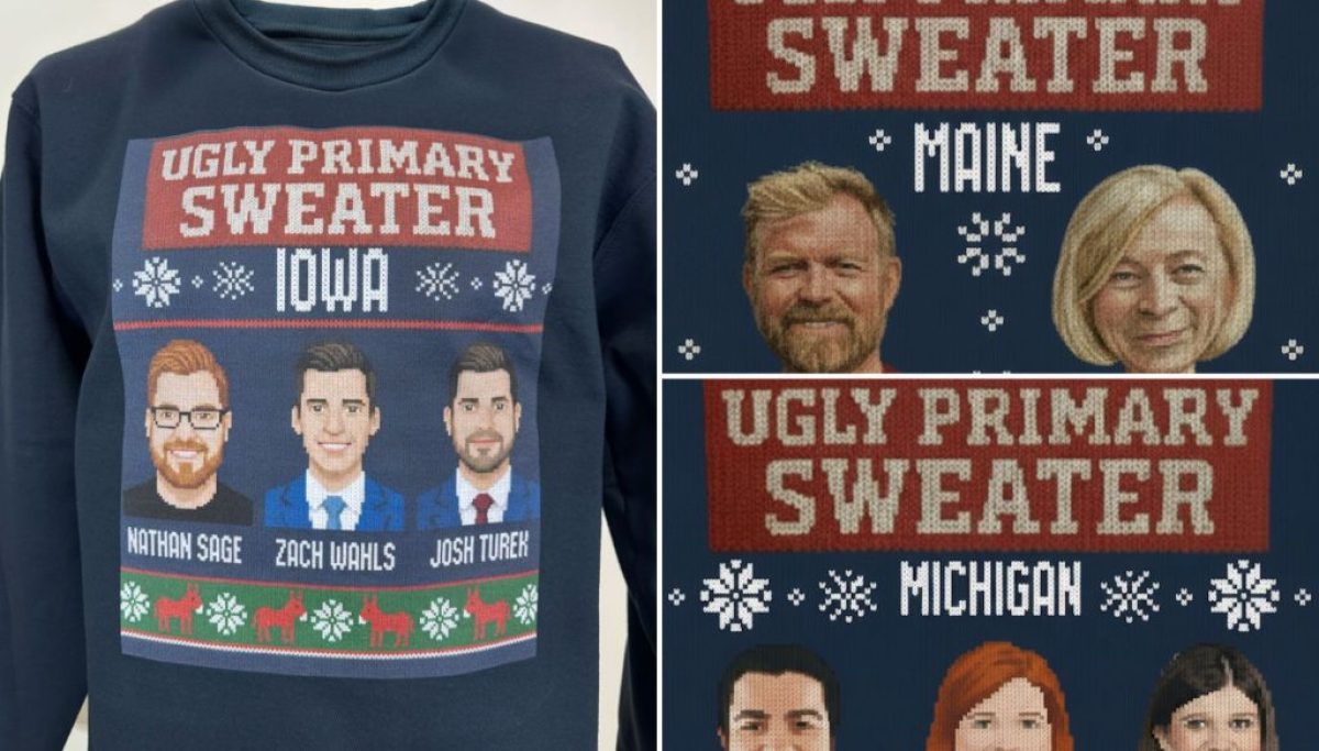 Senate GOP trolls Democratic candidates with ‘ugly primary sweater’ merchandise