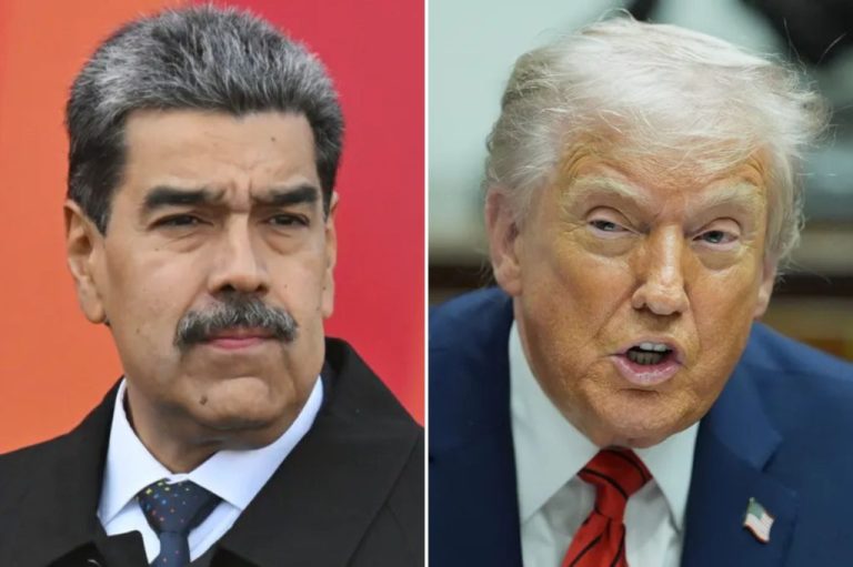 Collage of Venezuelan President Nicolás Maduro and U.S. President Donald Trump.