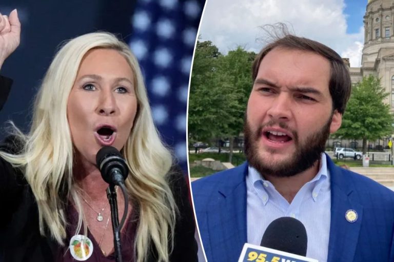 Marjorie Taylor Greene and Colton Moore