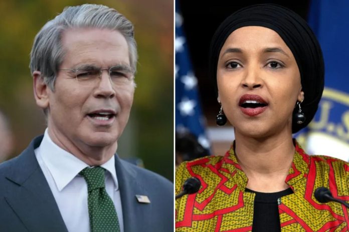 Bessent says Omar gaslighting public as Treasury investigates alleged Minnesota welfare fraud