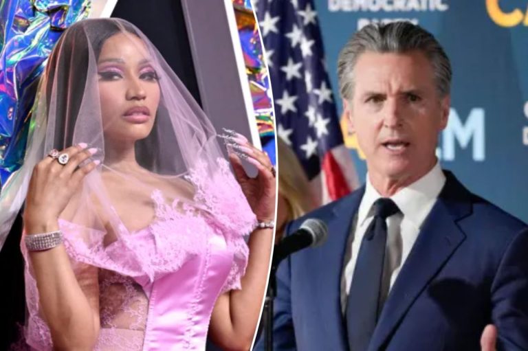Nicki Minaj and Gavin Newsom