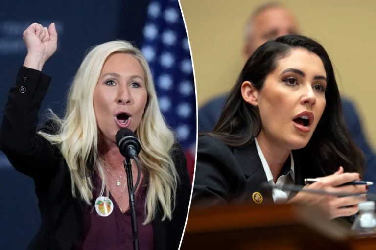 Reps. Marjorie Taylor Greene (R-GA) and Anna Paulina Luna (R-FL)
