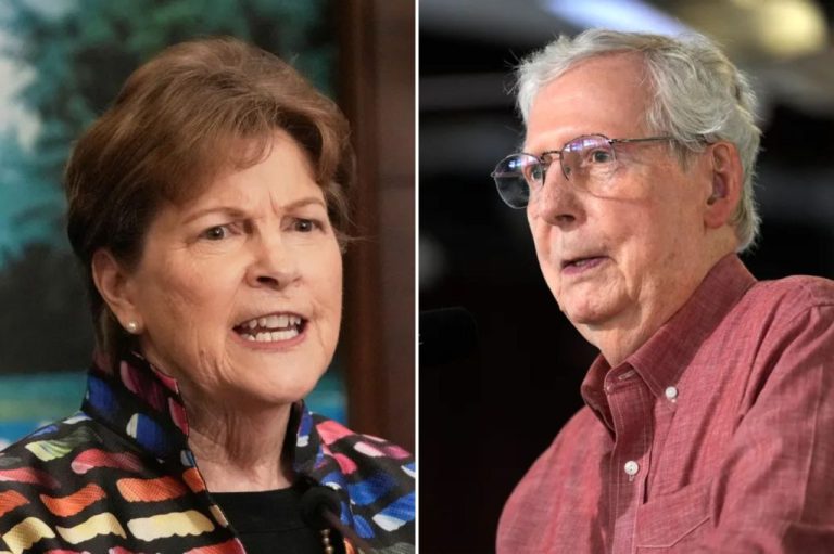 Sen. Jeanne Shaheen (D-NH) and Sen. Mitch McConnell (R-KY).