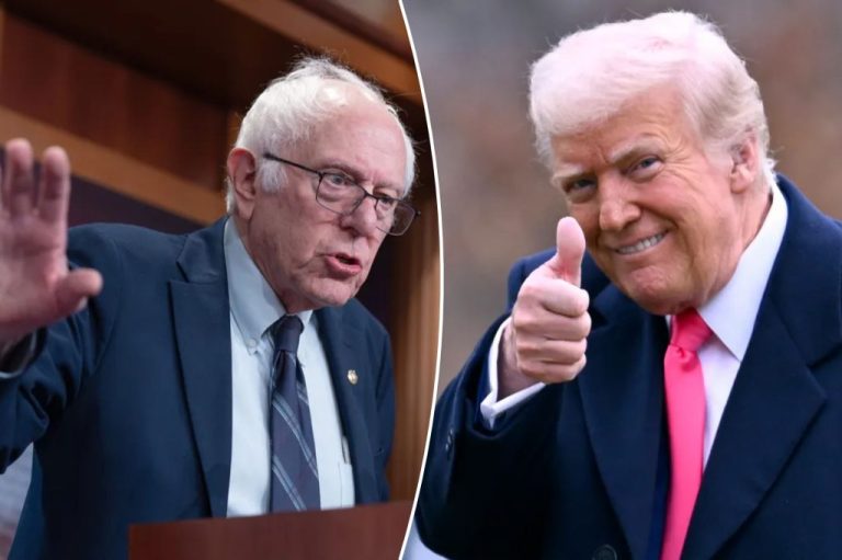 Sen. Bernie Sanders (I-VT) and President Donald Trump