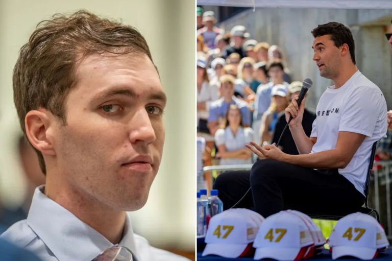 Tyler Robinson and Charlie Kirk.