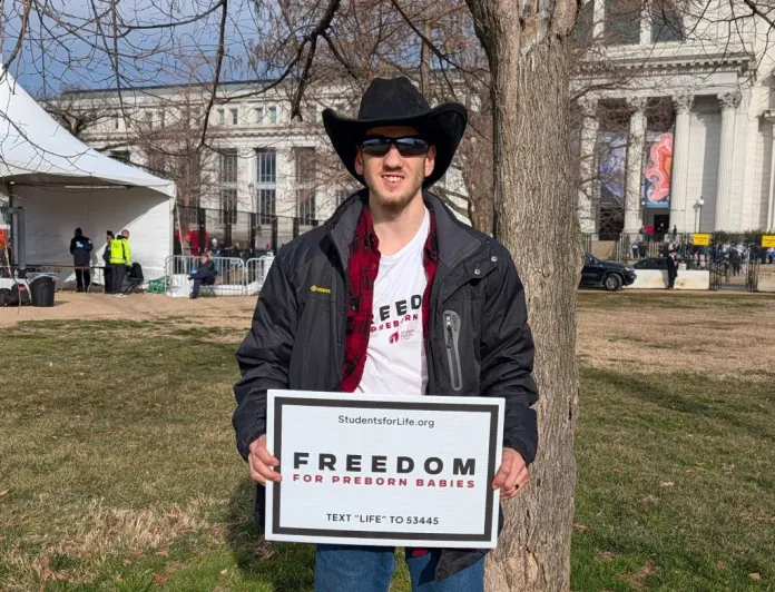 Benjamin D'Amico at the 2026 March for Life.