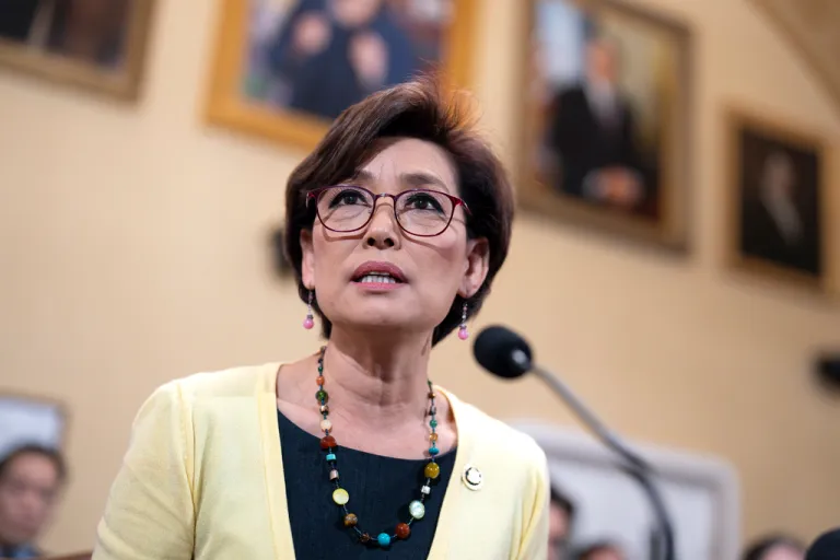 Republican Rep. Young Kim of California speaks at the Capitol in April 2024.
