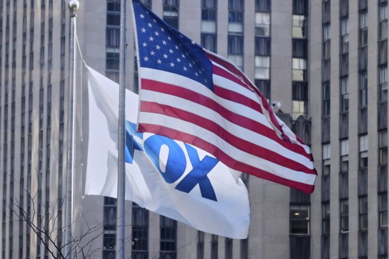 Fox and US Flag.