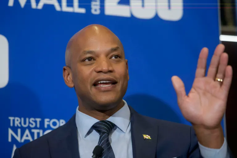 Maryland Gov. Wes Moore speaks during the 