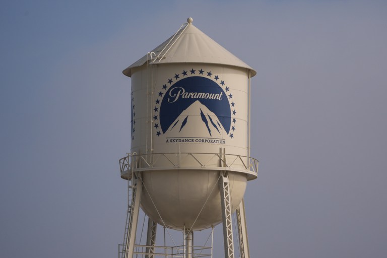 The Paramount Pictures water tower in Los Angeles.