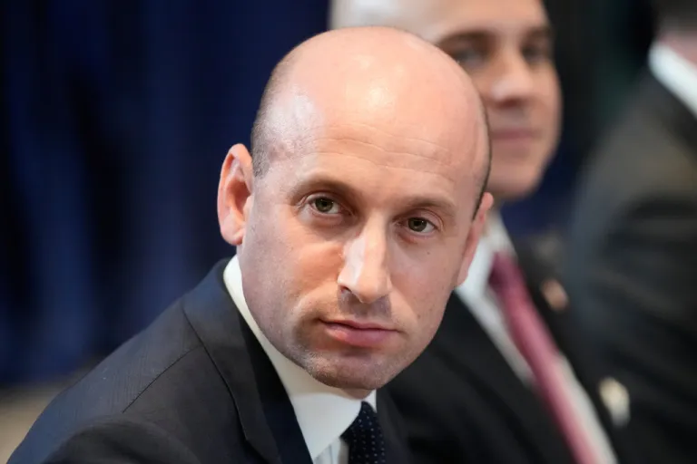 Homeland Security adviser Stephen Miller reacts on the sidelines of the ASEAN Summit in Kuala Lumpur, Malaysia.