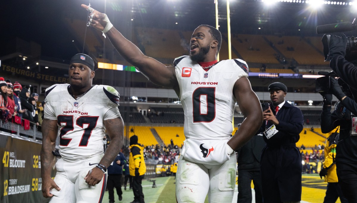 Texans linebacker fined for ‘stop the genocide’ eye black