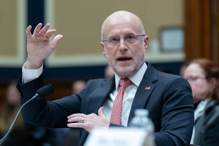 Federal Communications Commission Chairman Brendan Carr testifies before the House Committee on Energy and Commerce, Subcommittee on Communications and Technology oversight hearing of the Federal Communications Commission on Capitol Hill.