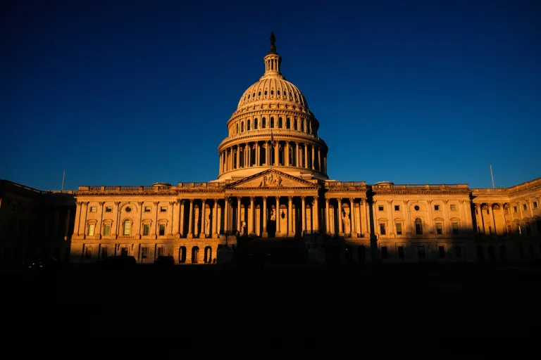 The Capitol shortly after sunrise.