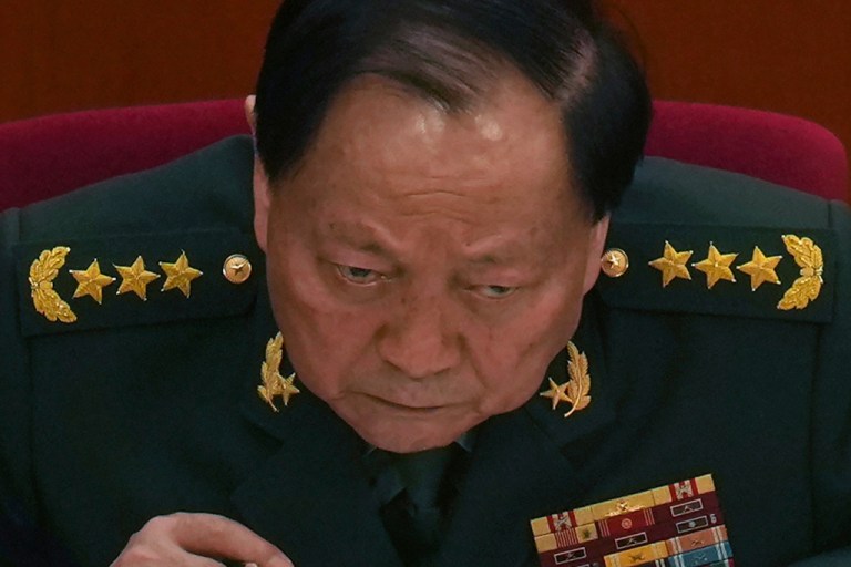 Zhang Youxia sits at the Chinese Communist Party congress in Beijing