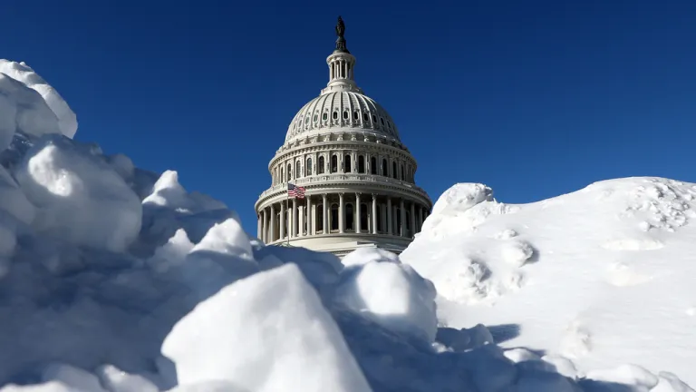 The U.S. Capitol is photographed after a snowstorm, Tuesday, Jan. 27, 2026, in Washington