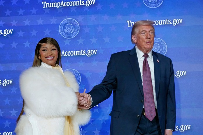 White House trots out Nicki Minaj to sell ‘Trump accounts’ White House trots out Nicki Minaj to sell ‘Trump accounts’