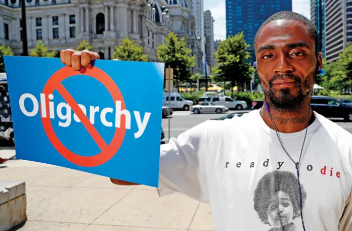 A Bernie Sanders supporter at the Democratic National Convention in Philadelphia, July 27, 2016. (Alex Brandon / AP)