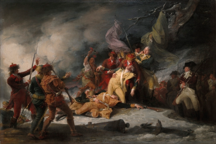 Artist John Trumbull memorialized the death of hero Maj. Gen. Richard Montgomery, who tried to enter Quebec during a blizzard, but after part of his army deserted, British and Canadian troops ambushed the Americans.