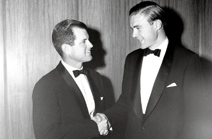 Edward M. Kennedy, left, and George Cabot Lodge in 1962. (Getty Images)